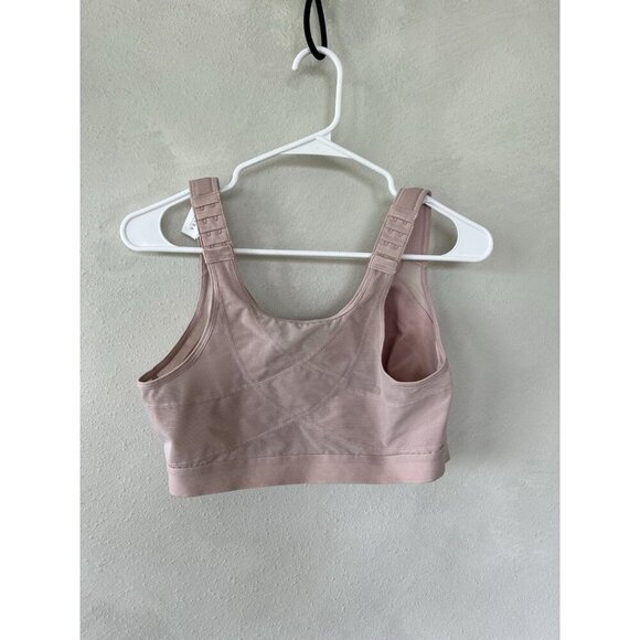 DELIMIRA Women's Front Closure Posture Wireless Back Support Full Bra Pink 38DD - Picture 2 of 4